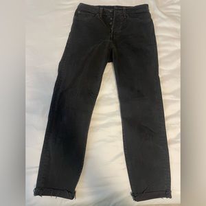 Levi’s High Waisted Straight Leg Black Jeans